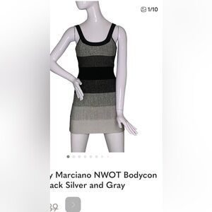 Marciano Women's Black and Silver Mini Skirt